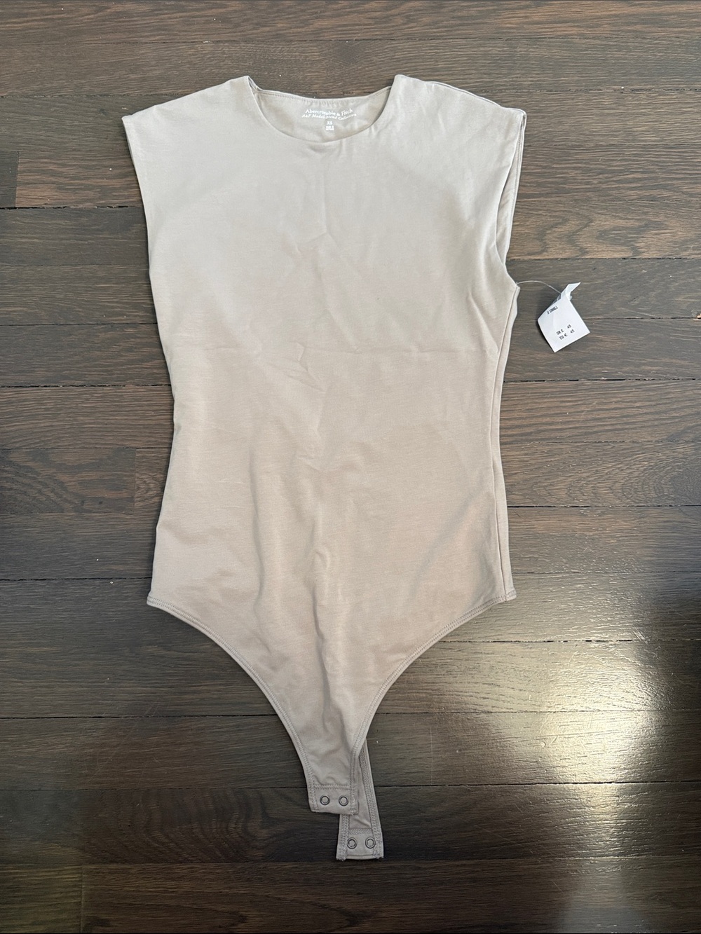 Abercrombie & Fitch Taupe Cap-Sleeve Bodysuit